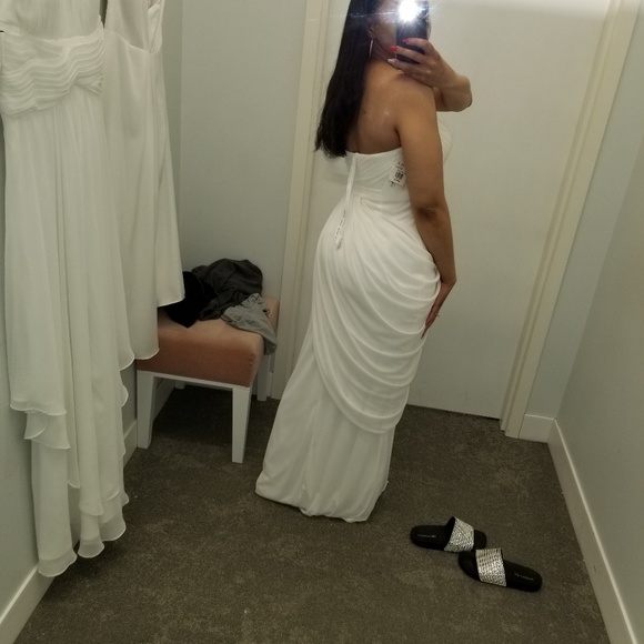 Sheath Wedding Dress with Beading and Side Drape - Picture 4 of 4